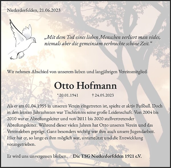 Obituary Otto Hofmann