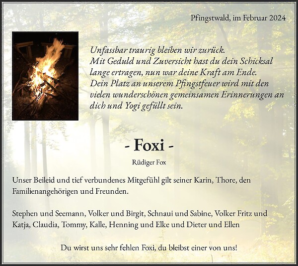 Obituary - Foxi -
