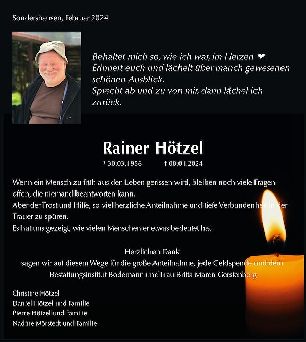Obituary Rainer Hötzel
