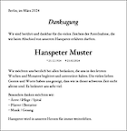 Acknowledgement ad for the newspaper: classic & simple