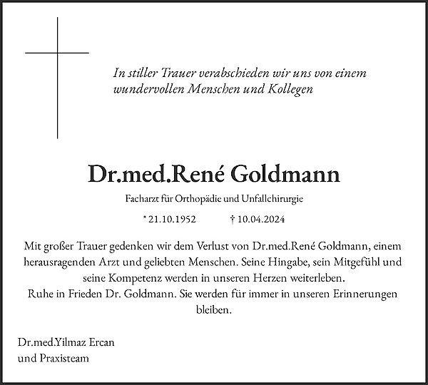 Obituary Dr.med.René Goldmann