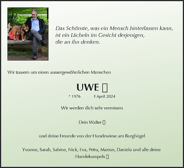 Obituary UWE 🐾