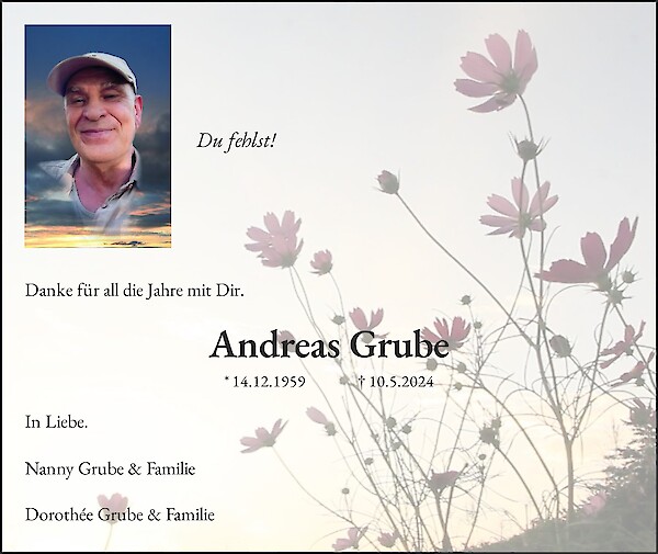 Obituary Andreas Grube, München