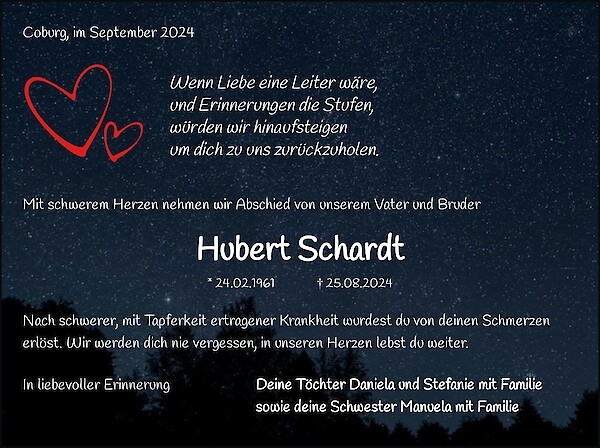 Obituary Hubert Schardt