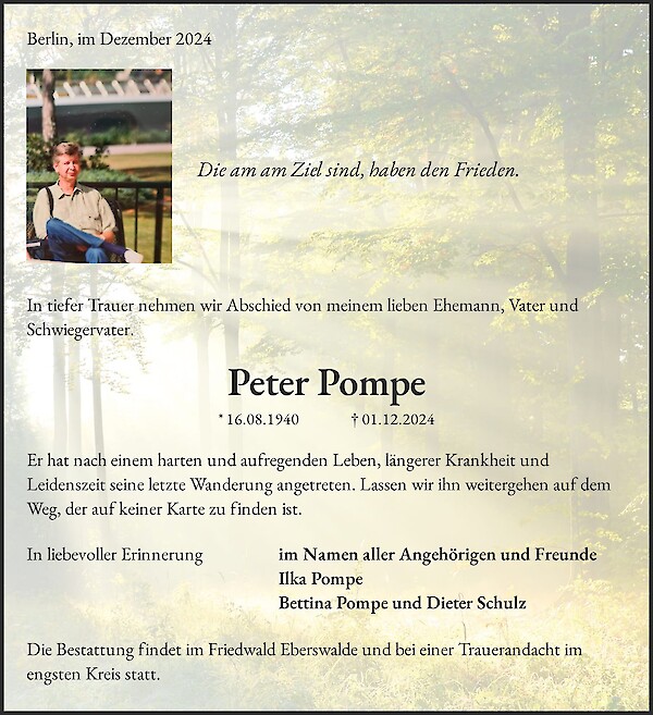 Obituary Peter Pompe