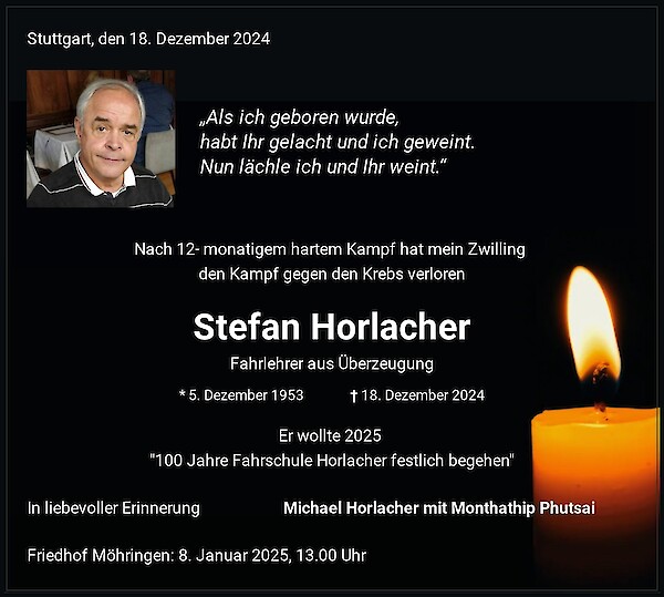 Obituary Stefan Horlacher