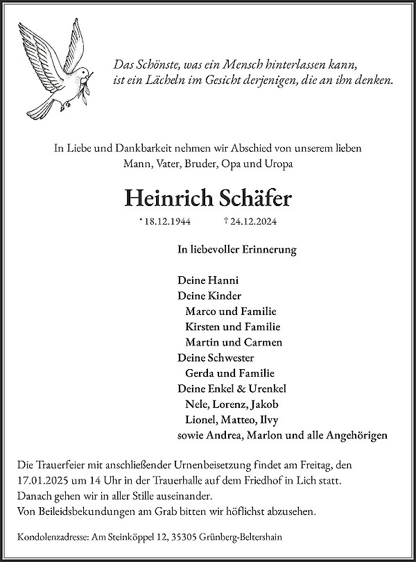 Obituary Heinrich Schäfer