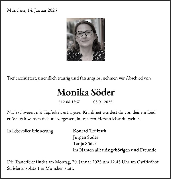 Obituary Monika Söder