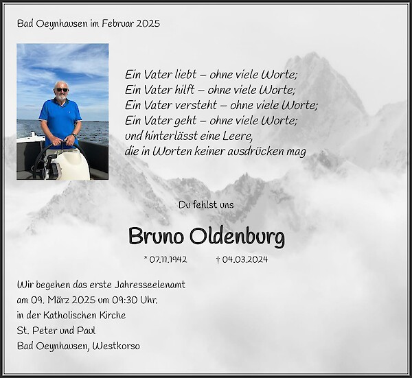 Obituary Bruno Oldenburg