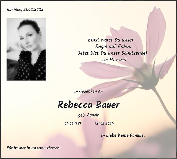 Obituary Rebecca Bauer