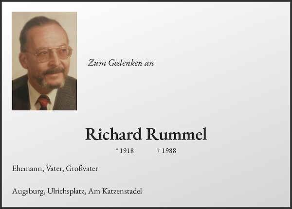 Obituary Richard Rummel
