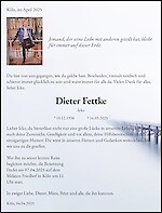 Obituary Dieter Fettke