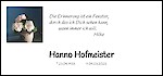 Obituary Hanno Hofmeister