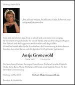 Obituary Antje Gronewold