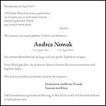 Obituary Andrea Nowak