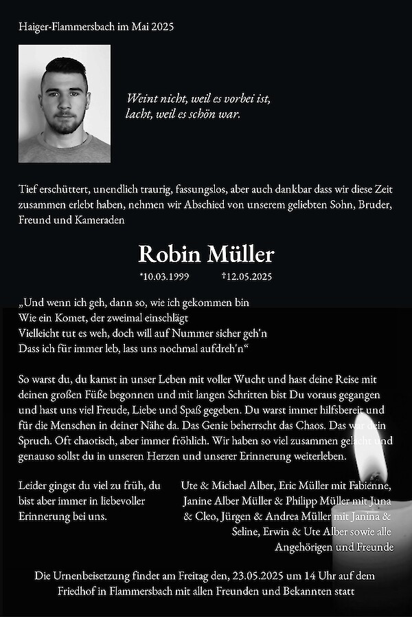 Obituary Robin Müller