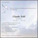 Obituary Claudia Trißl