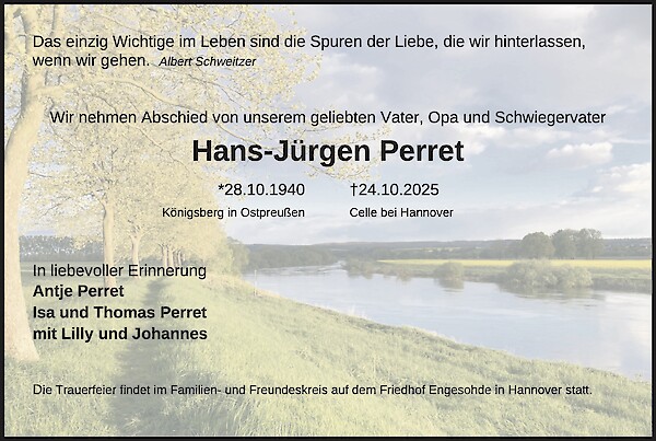 Obituary of Hans-Jürgen Perret