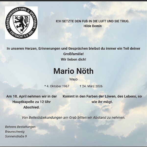 Traueranzeige von Mario N&ouml;th