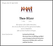 Traueranzeige Theo Bitzer