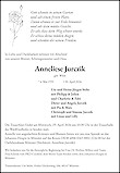 Traueranzeige Anneliese Jurczik