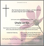 Traueranzeige Ursula van Rijn, D&uuml;sseldorf