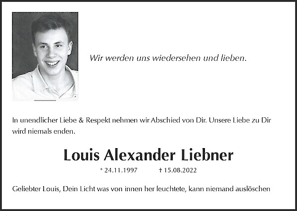 Obituary Louis Alexander Liebner, Berlin