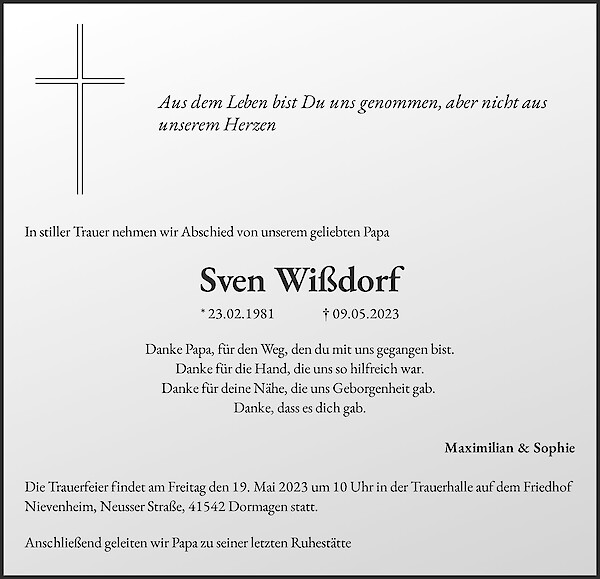 Obituary Sven Wißdorf